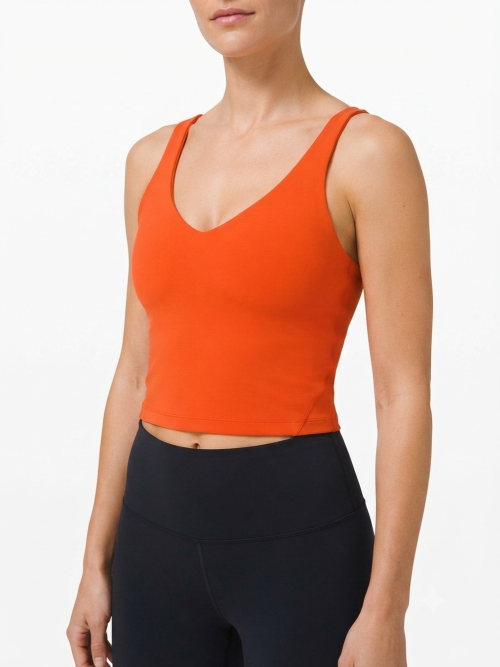 lululemon athletica Orange Cropped Tank Top Size 4